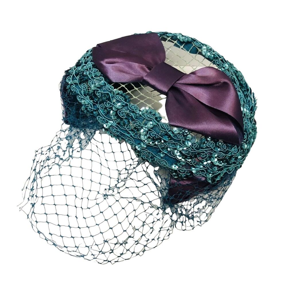 Vintage Unique Two-Tone Floral Headband/fascinator for Weddings and Events